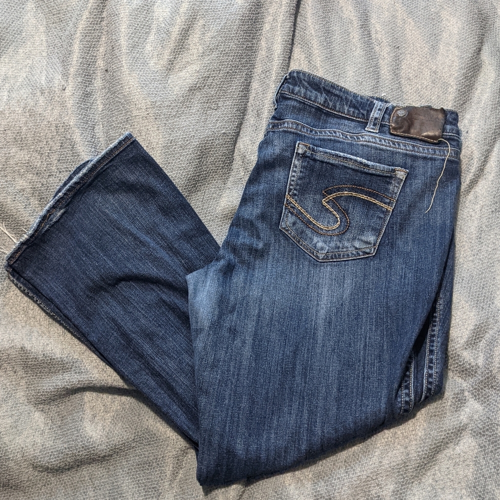 Silver Frances 18, Dark Wash Midrise